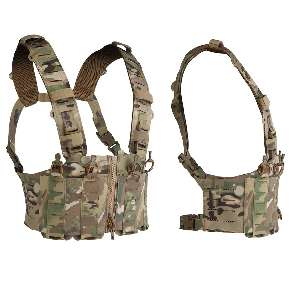 Nuevo chaleco deportivo táctico para caza, aparejos de pecho, chaleco SF de asalto MOLLE ligero, bolsa Mag, correa estilo H - imagen 4