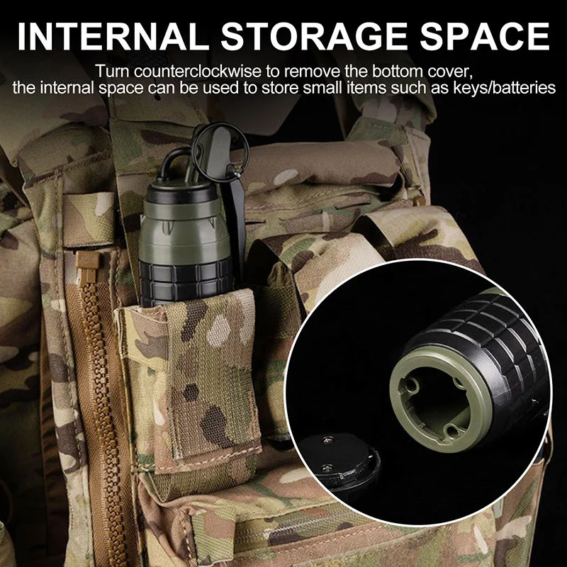 Modelo de juguete simulado de granadas de mano ABS con anillo extraíble, adornos decorativos espaciales de almacenamiento para accesorios de caza - imagen 4