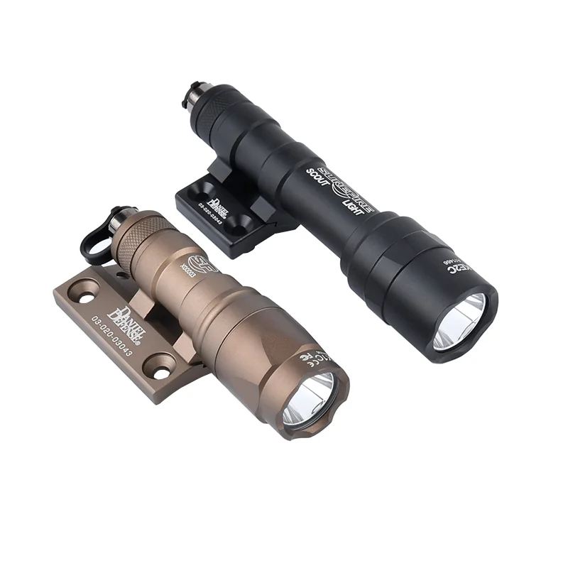 Linterna táctica SF M300 M600, Luz LED blanca para caza, Airsoft, luz de Metal, ajuste de Base de compensación para Mlok, accesorios para raíles - imagen 2