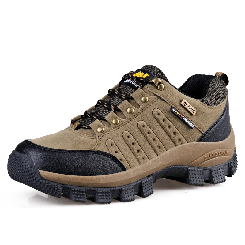 HIKEUP-zapatos de senderismo para hombre y mujer, zapatillas impermeables para escalada de montaña, deporte de caza - imagen 3