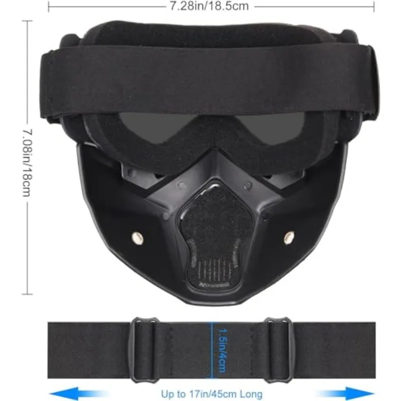 Casco táctico MICH ABS con gafas desmontables y soporte NVG