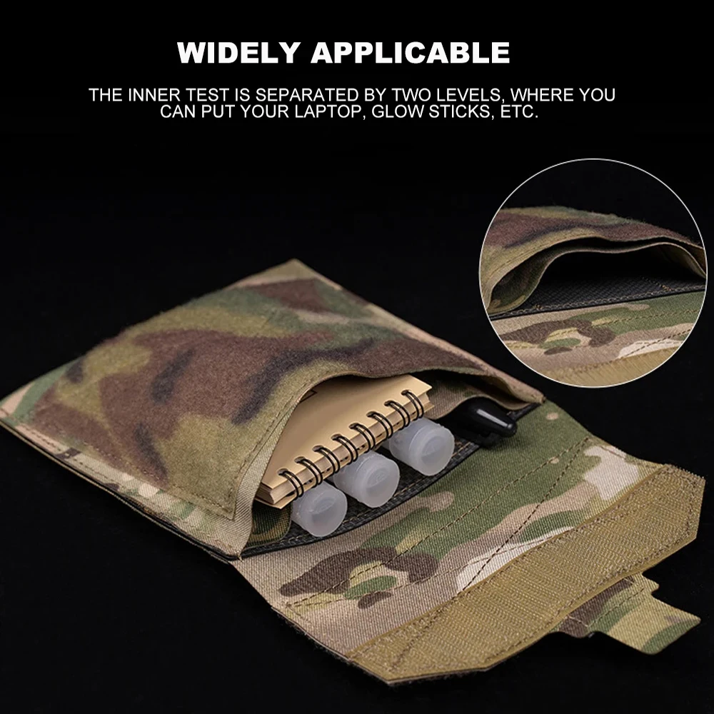 Chaleco de caza portador de placa, bolsa de mapa, paquete de organización, equipo táctico al aire libre, herramienta EDC, Molle, Airsoft Mag - imagen 3