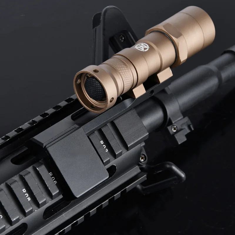 Luz táctica de compensación adaptativa MountSurefir M600 M300 arma Airsoft accesorios linterna Base ajuste 20mm Rail m-lok Keymod - imagen 4