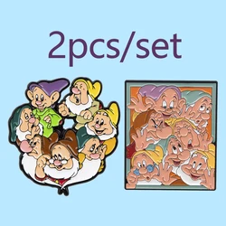 2 broches de clavija de esmalte de dibujos animados para hombres viejos para decoración de ropa de mujer, accesorios de insignia de sombrero