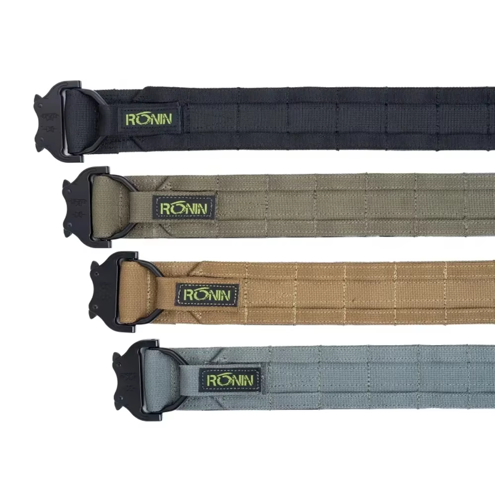 Ronin Stil cinturón táctico MOLLE de doble capa para aire libre