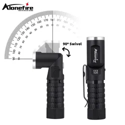 Linterna LED P8 magnética cabezal giratorio 90° táctica EDC