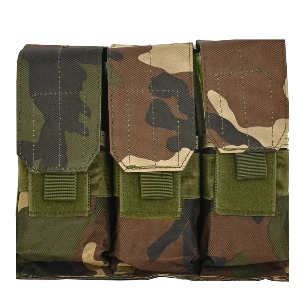 Bolsa táctica militar MOLLE Triple para Paintball, equipo para M14 Ak47 M16 AR15 - imagen 4