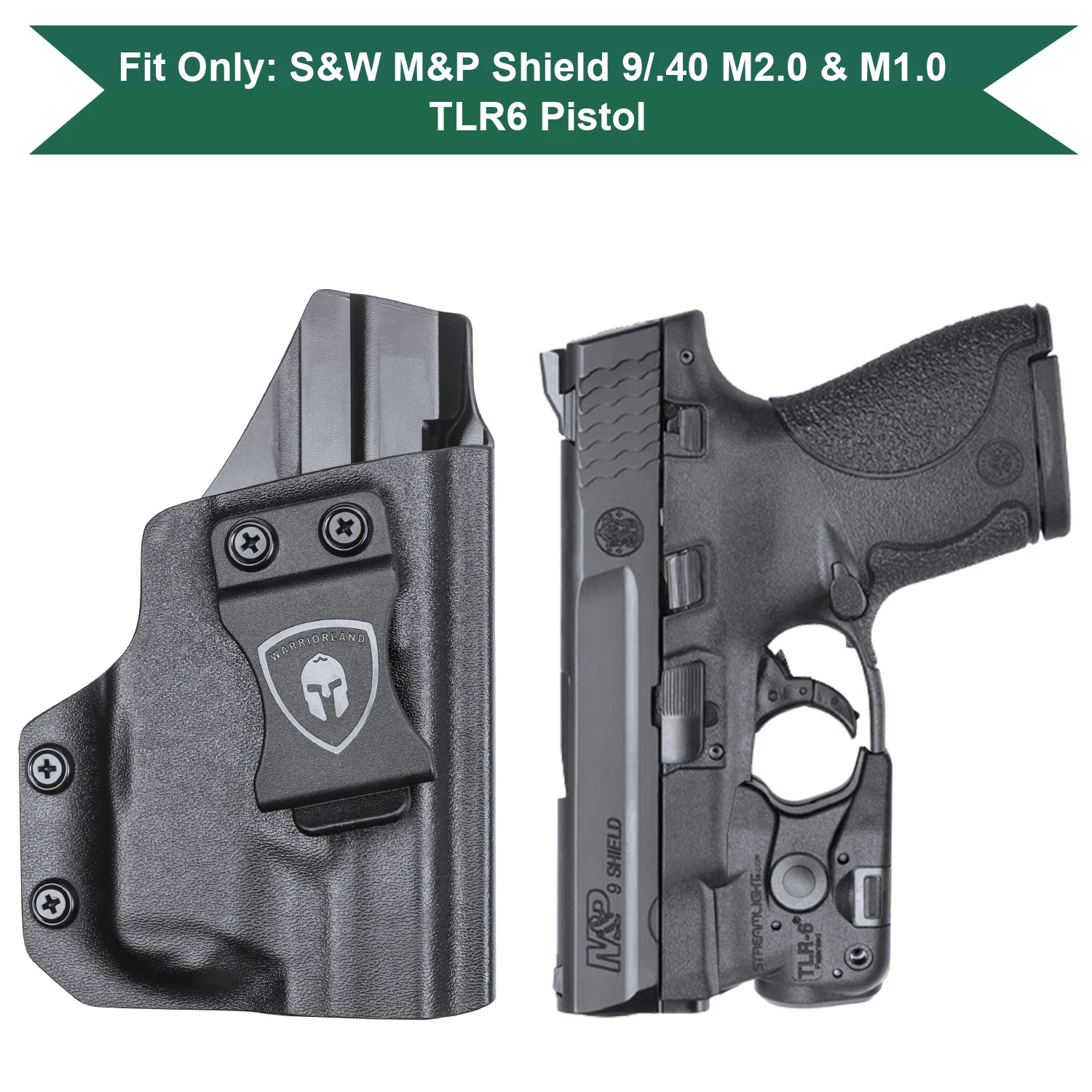 Funda IWB Kydex para M&P Shield con linterna táctica, diestro/zurdo - imagen 4