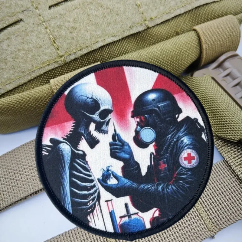 Parche de impresión médica, chaleco táctico de soldado, insignia de moral con gancho y bucle, pegatinas decorativas para mochila, parches para brazalete para ropa - imagen 4