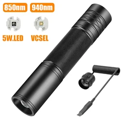 Vcsel-linterna infrarroja de 850nm y 940nm, linterna LED táctica con Enfoque Ajustable, iluminador de caza, armas de luz Ir, linternas para pistola