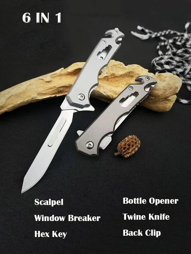 Nuevo cuchillo quirúrgico plegable de acero inoxidable