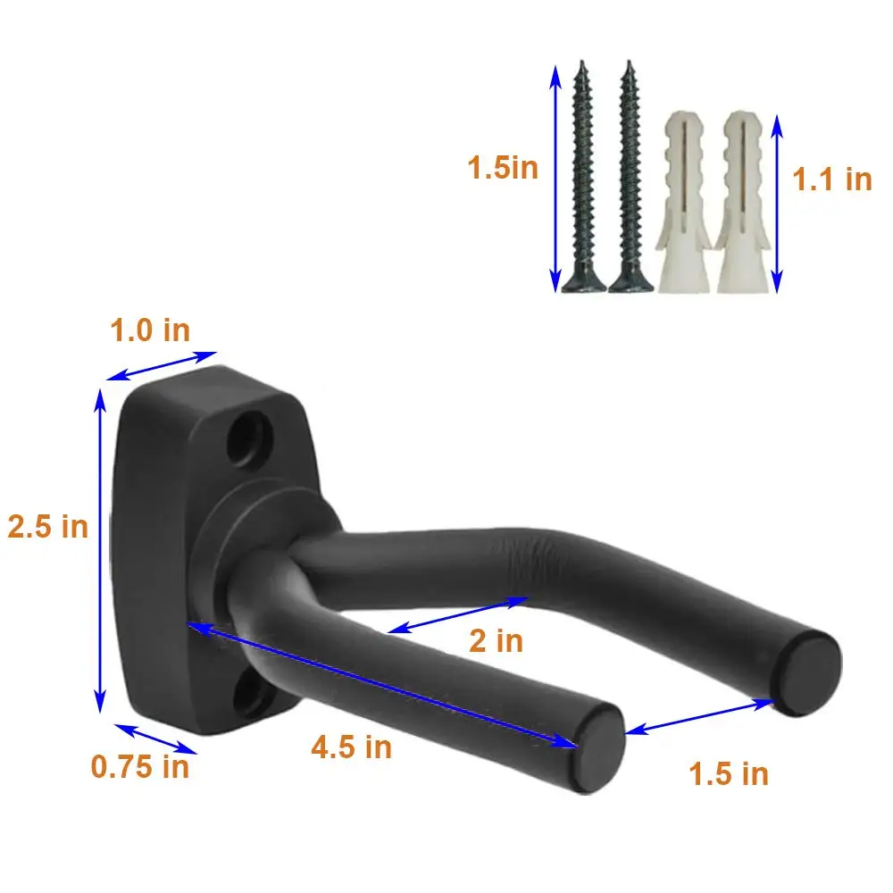 Gancho de montaje en pared para Airsoft, soporte de suspensión para Rifle, escopeta, guitarra, violín, basses o bate de béisbol, etc. - imagen 2