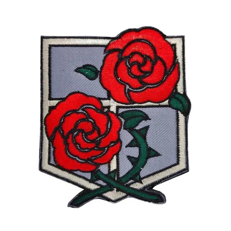 Parche bordado de Anime Attack on Titan, pegatinas militares personalizadas con gancho y bucle, insignia decorativa para mochila, parches para ropa - imagen 4