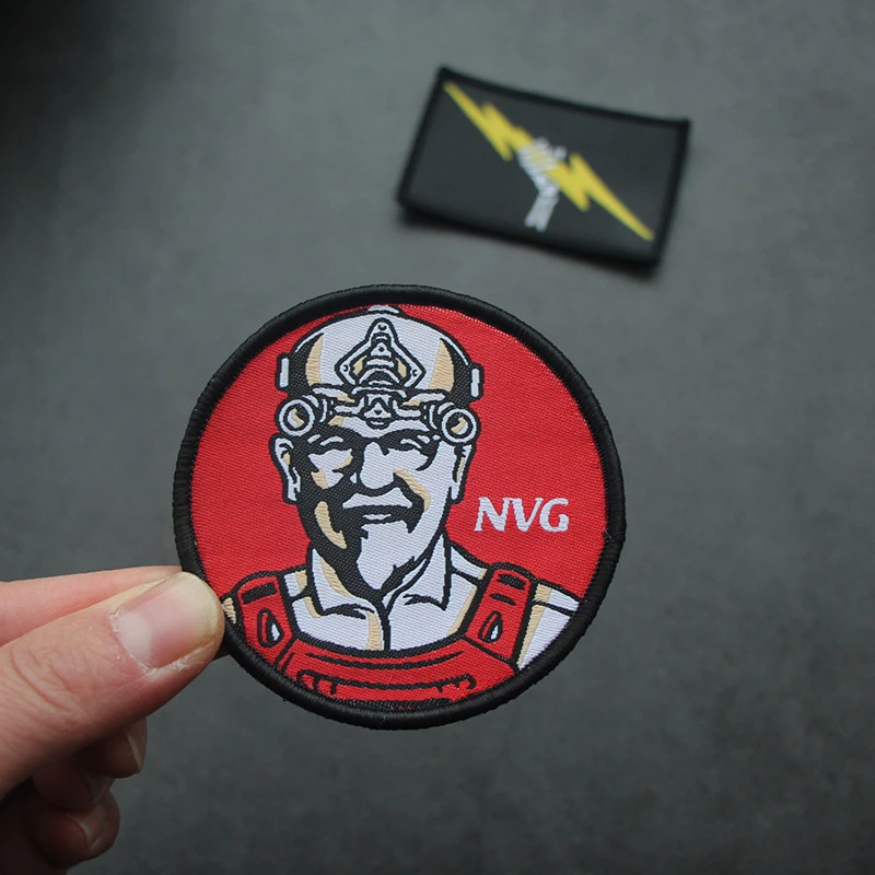 NVG BOLT Lightning Lead-parche bordado para granjero, visión nocturna, calavera para hombre mayor, insignias tácticas de arroz para ropa, mochila, chaleco - imagen 3
