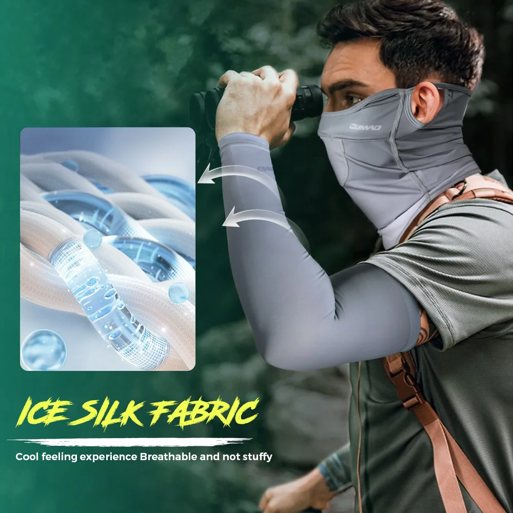 Mangas de brazo deportivas de seda de hielo de cisne, manga protectora solar transpirable, secado rápido, pesca al aire libre, correr, baloncesto, Fitness - imagen 4