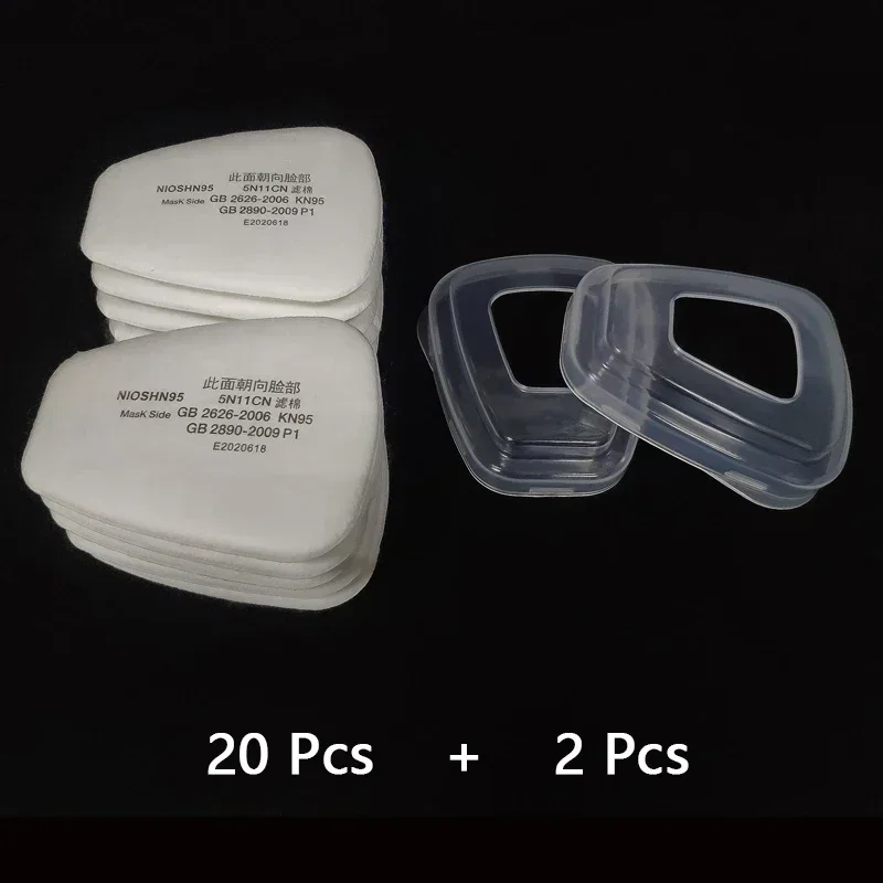 Filtros Industriales de algodón para mascarilla, cubierta reemplazable para 3M 300/501, accesorios para respirador a prueba de polvo y Gas, 50/6200 piezas, 5N11 - imagen 3