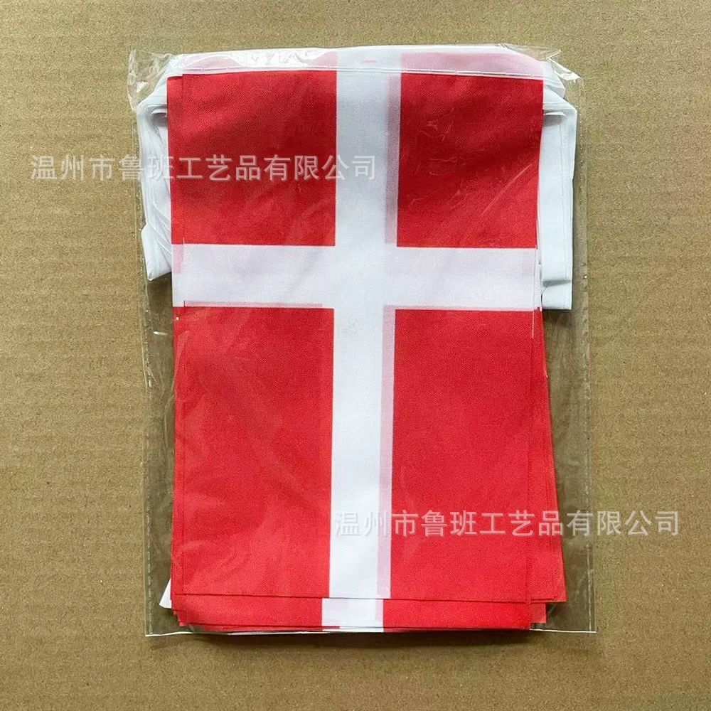 Bandera de Dinamarca 14x21cm 20pcs/lot bandera de Dinamarca banderbanderbandera fiesta fiesta para decoración - imagen 2