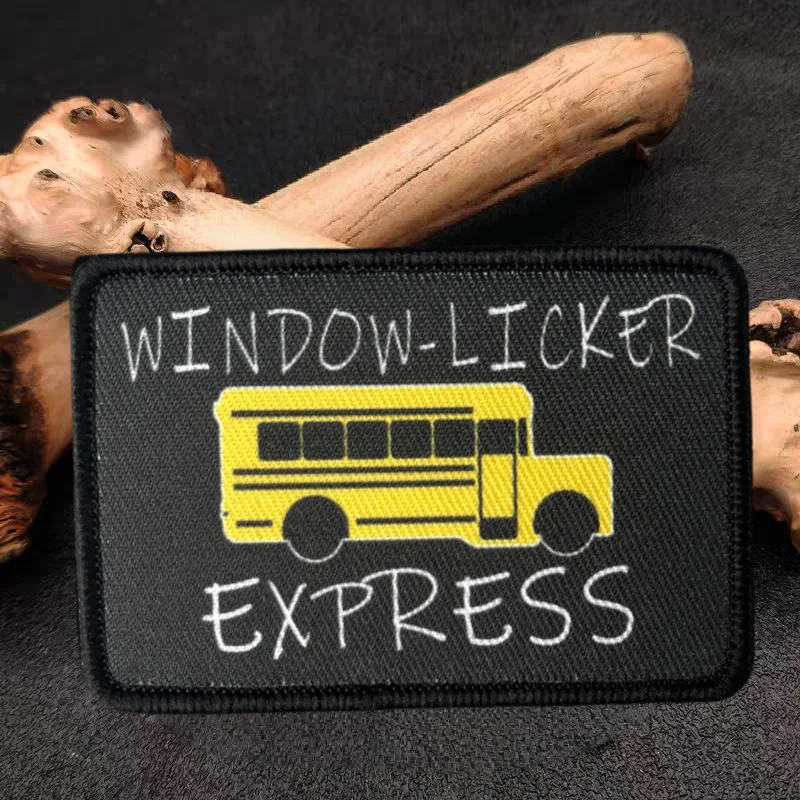 Parche estampado para conductor de autobús escolar, chaleco táctico con gancho y insignia de moral loco, pegatina para mochila, parches para brazalete para ropa, entrega urgente - imagen 2
