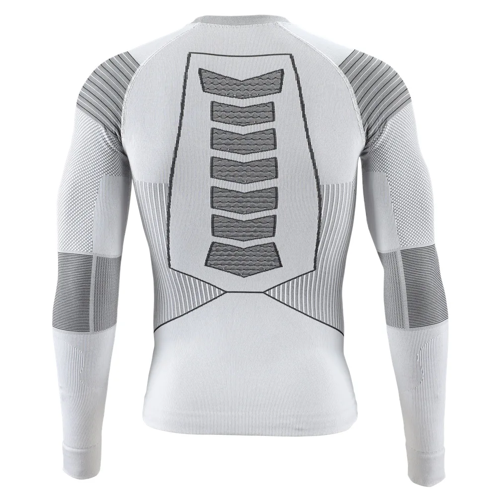 Ropa interior térmica sin costuras para hombres, suave, transpirable, ajustada, adelgazante, Yoga, Fitness, gimnasio, esquí debajo de la ropa - imagen 4