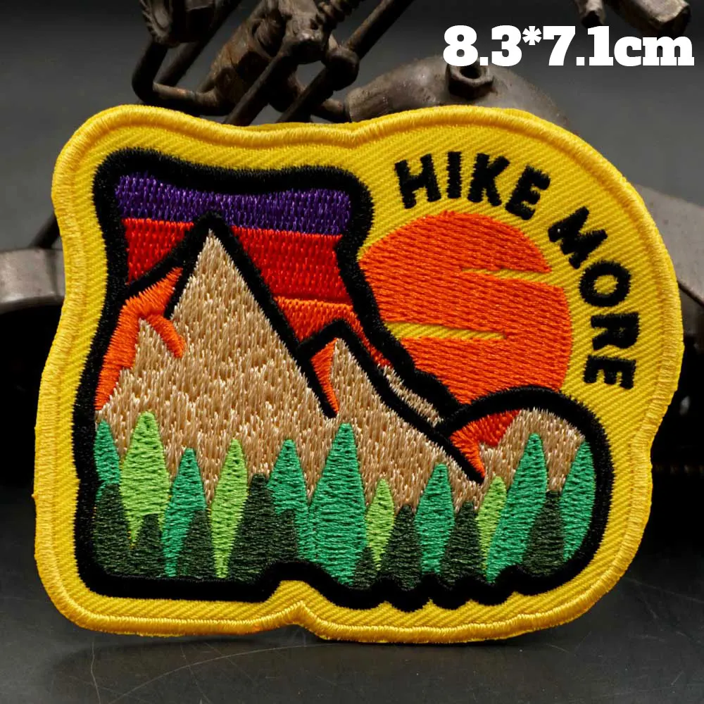 Parches bordados de aventura de exploración al aire libre, insignia de Camping y senderismo para ropa, gorras de mochila, apliques DIY - imagen 4