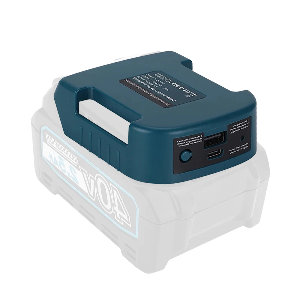 Adaptador de fuente de alimentación para batería de iones de litio Makita de 40 V USB PD/QC3.0 para cargador rápido de teléfono móvil y tableta (sin batería) - imagen 4