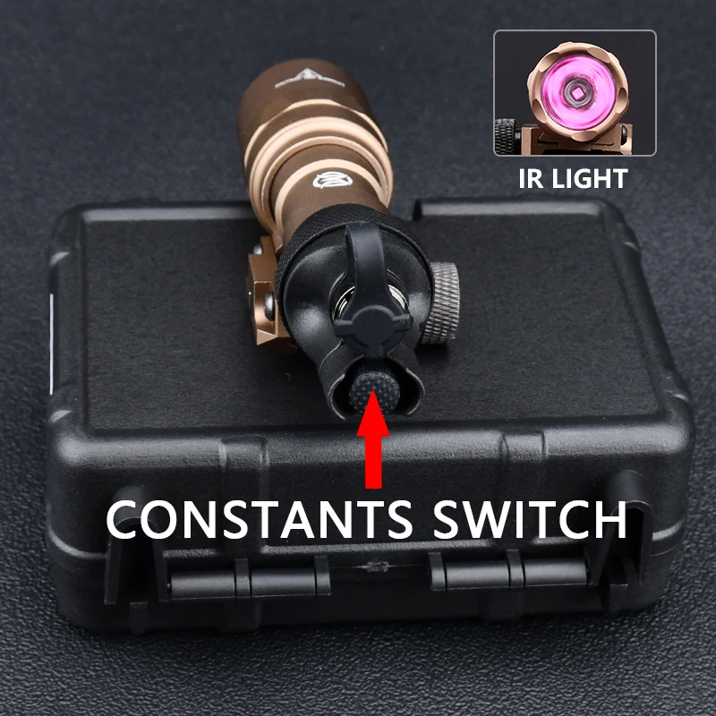 Wadsn táctico M300 M300C IR Led MINI arma Airsoft caza Scout luz, instrumento de visión nocturna, interruptor trasero de doble función - imagen 2