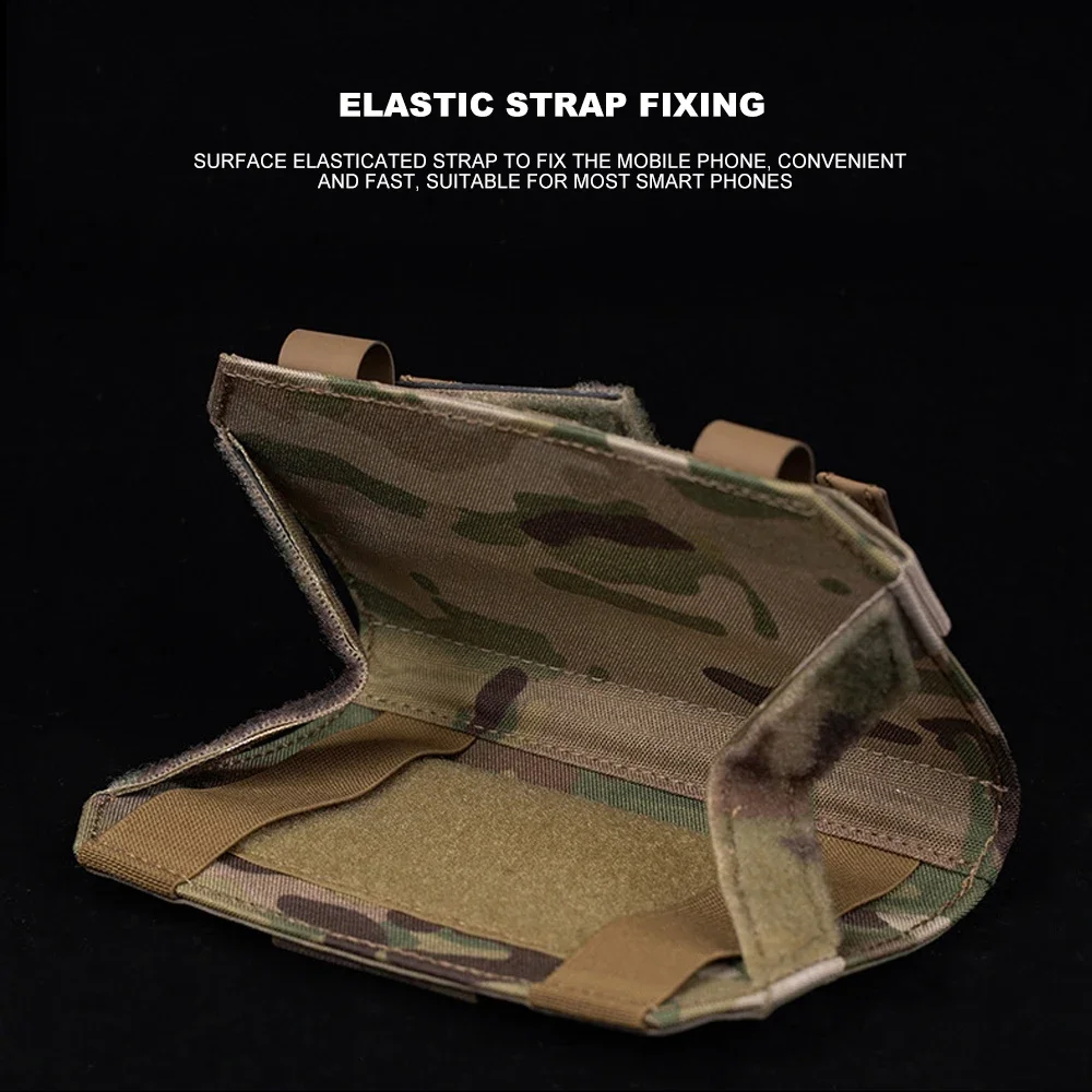 Equipo de pecho deportivo, tablero de navegación para teléfono, chaleco de caza plegable, Panel frontal, soporte para mapa, bolsa transportadora, bolsa Molle de administrador al aire libre - imagen 4