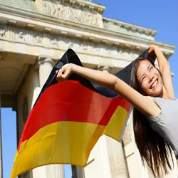 Bandera alemana Deutschland de Deu, negra, roja, amarilla, 3x5 pies