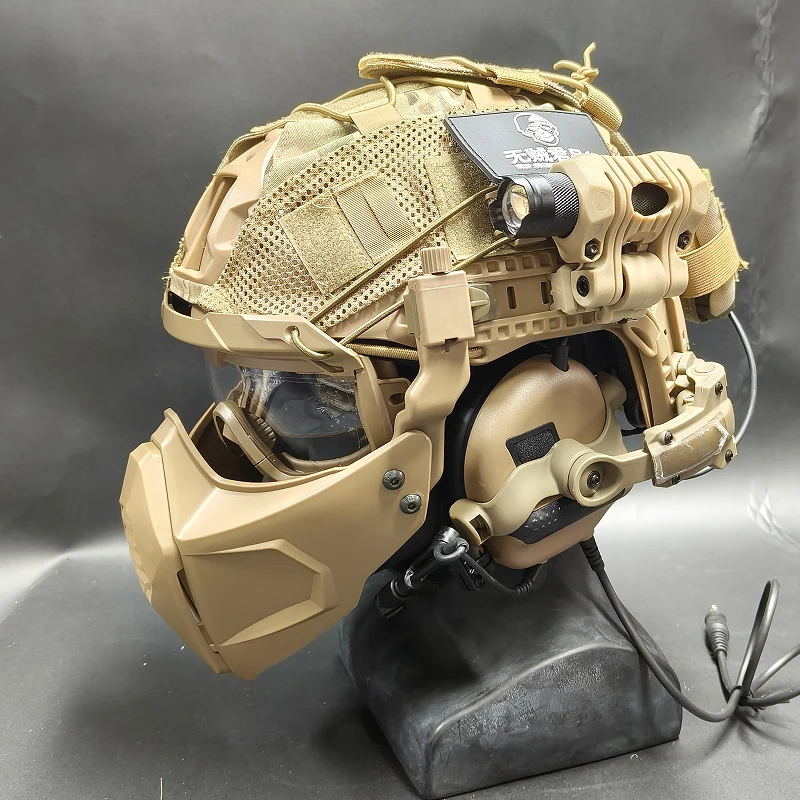 Juego táctico de Paintball l Airsoft, conjunto completo de casco rápido, casco de modelado para cosplay al aire libre, equipo de juego CS - imagen 4