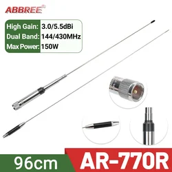 ABBREE AR-770R antena doble banda 144/430MHz para radioaficionado