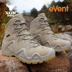 XGN Botas tácticas impermeables en piel de vaca transpirables