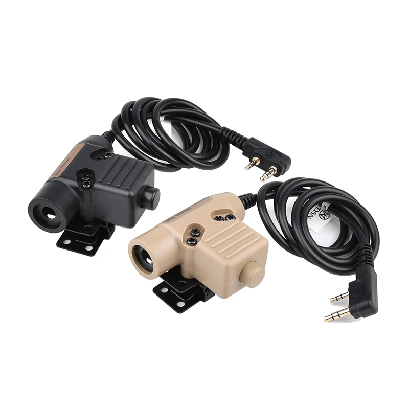 Auriculares Tácticos WADSN con Conducto de Aire para la Garganta, Micrófono Laríngeo de Cuello con PTT Kenwood U94 para Walkie Talkie Moto Midland - imagen 3