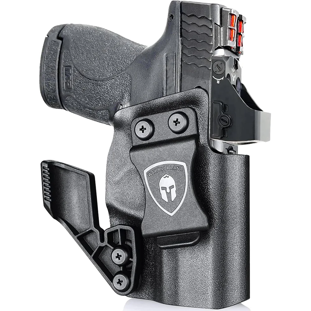 Solo se adapta a S & W M & P Shield Plus/ Shield M2.0/M & P Shield 3,1 ", funda IWB Kydex, sonido de clic, punto rojo, mano derecha, corte óptico