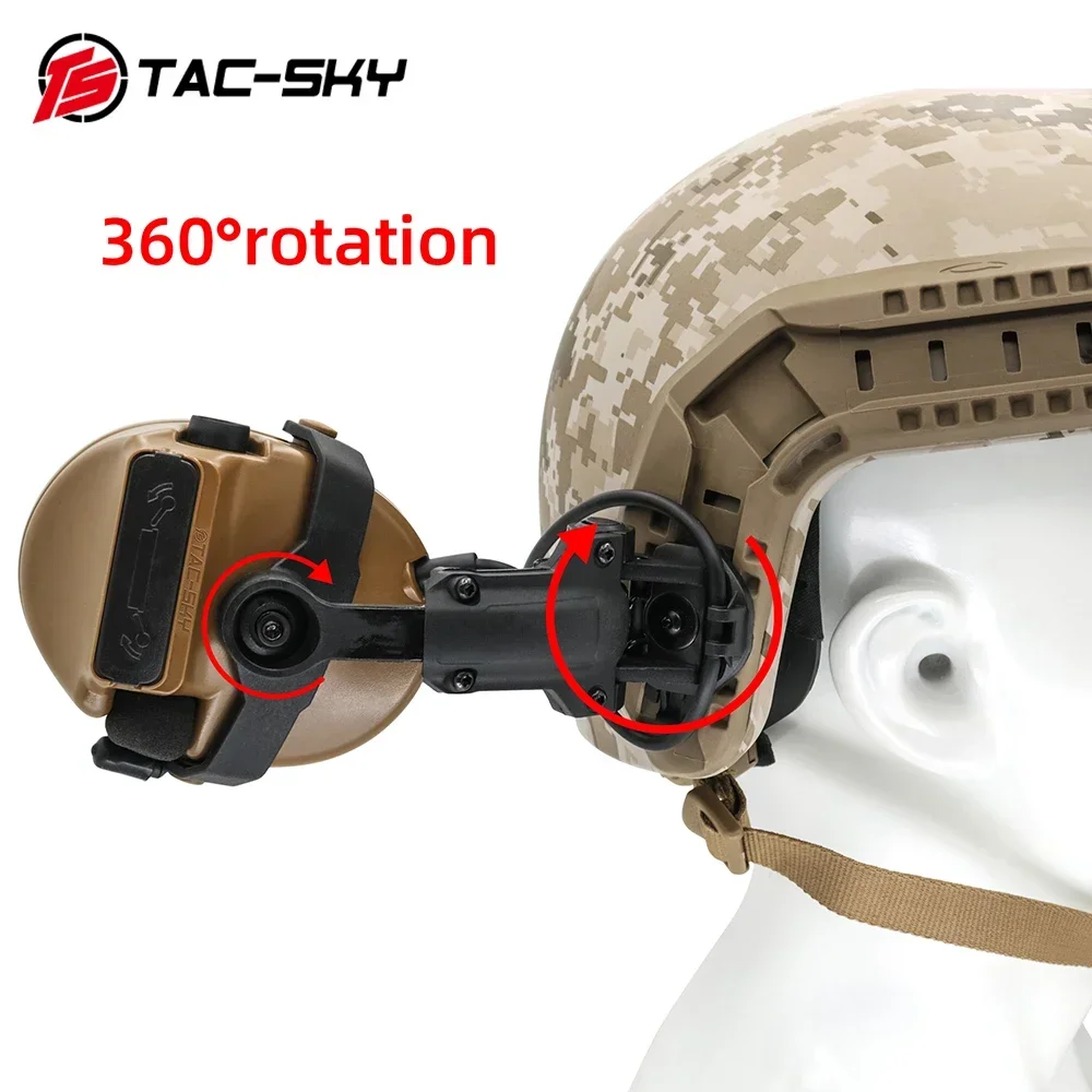 TAC-SKY COMTA III auriculares tácticos Airsoft tiro auriculares caza COMTA auriculares para casco ARC Rail con táctico U94 Ptt - imagen 5