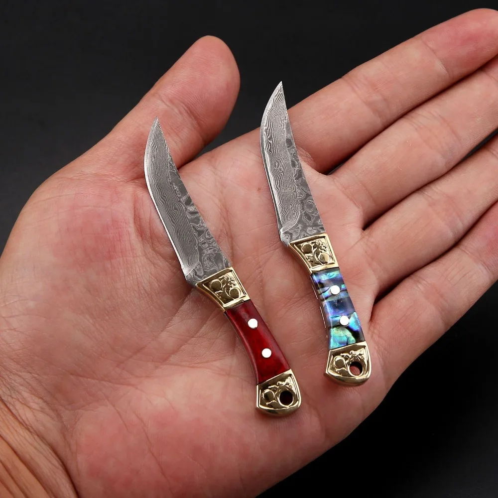 Cuchillo curvo artesanal mongol para exterior táctico tipo llavero - imagen 2