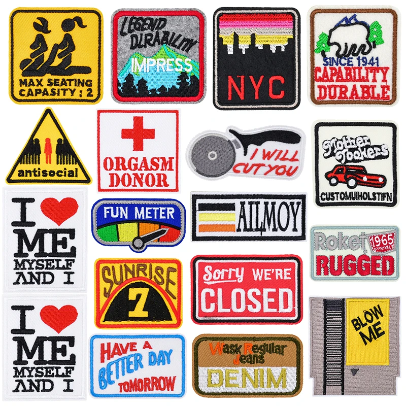10 unids/set NYC parches bordados para ropa amor hierro en parches para ropa parche termoadhesivo apliques de póker pegatinas DIY - imagen 2