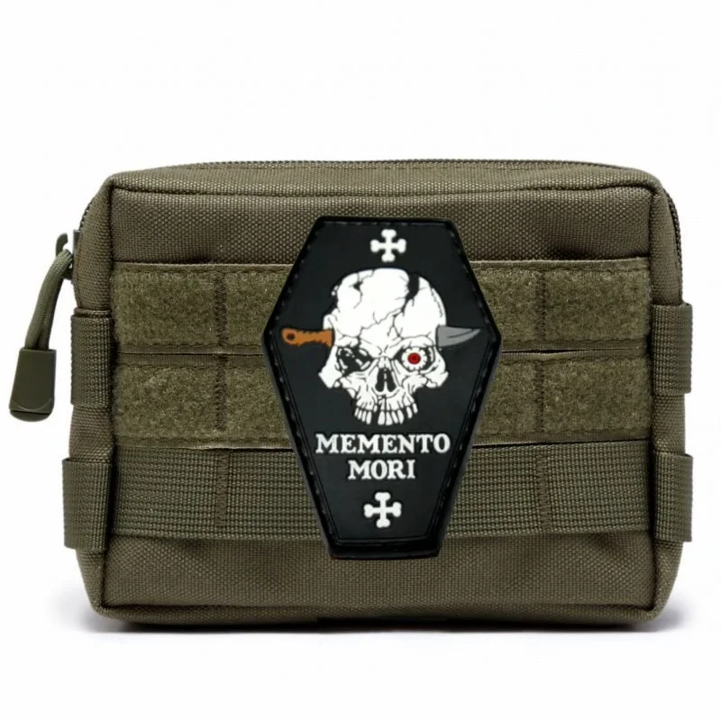 Parche de PVC de calavera MEMENTO MORI en la ropa, pegatinas de insignia de moral, parches militares tácticos para mochila, Wappen - imagen 2
