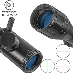 Fire Wolf HD 3-9x32 AO mira telescópica táctica para rifle aire caza