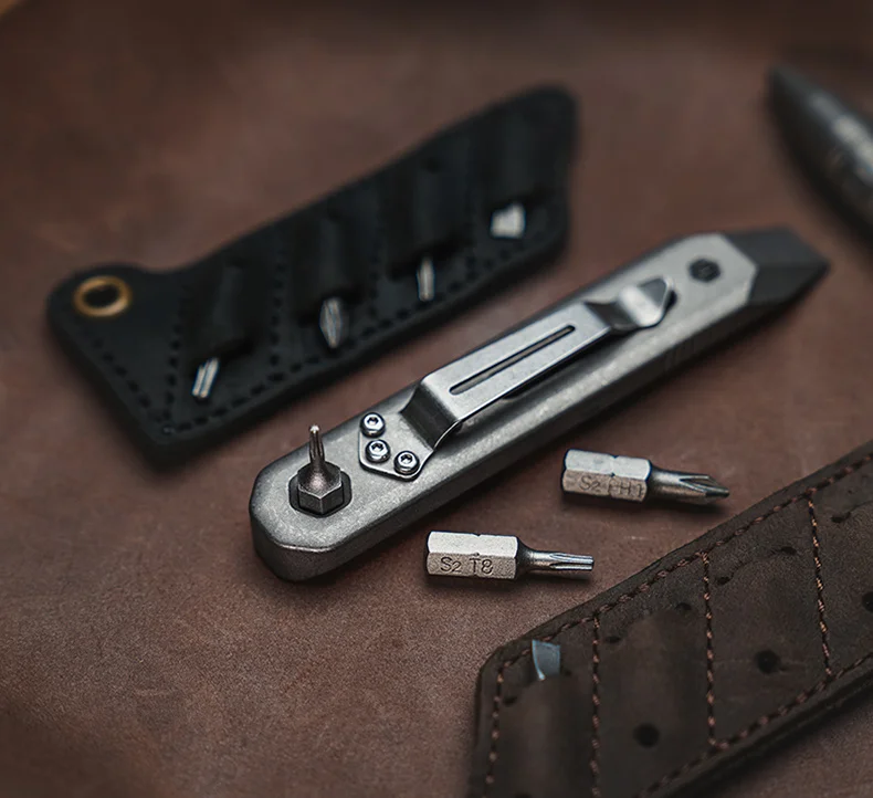 COOYOO-palanca táctica de aleación de titanio KR00, herramienta de autodefensa multifuncional Edc, llave portátil - imagen 3