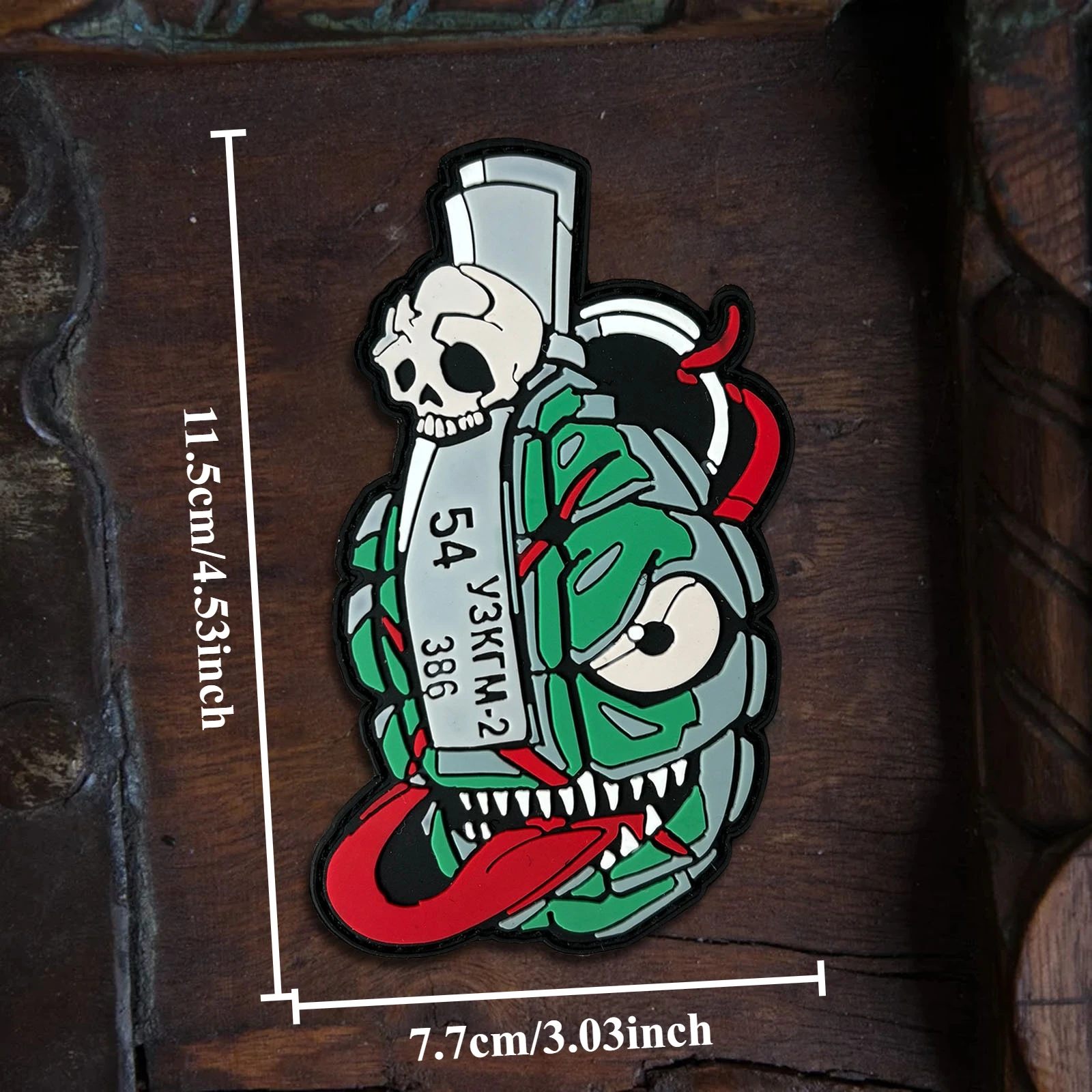 Parche táctico de Granada, divertidas parches de gancho y bucle de PVC, insignia de moral Airsoft, brazalete del ejército militar, pegatinas para mochila - imagen 2