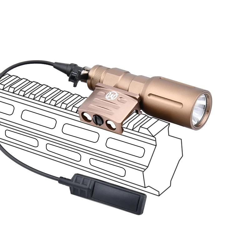 Wadsn-linterna de PLH-V2 de 1000 lúmenes, luz brillante Plhv2 Airsoft, foco táctico de caza de alta potencia, Base de montaje compatible con riel de 20MM - imagen 5