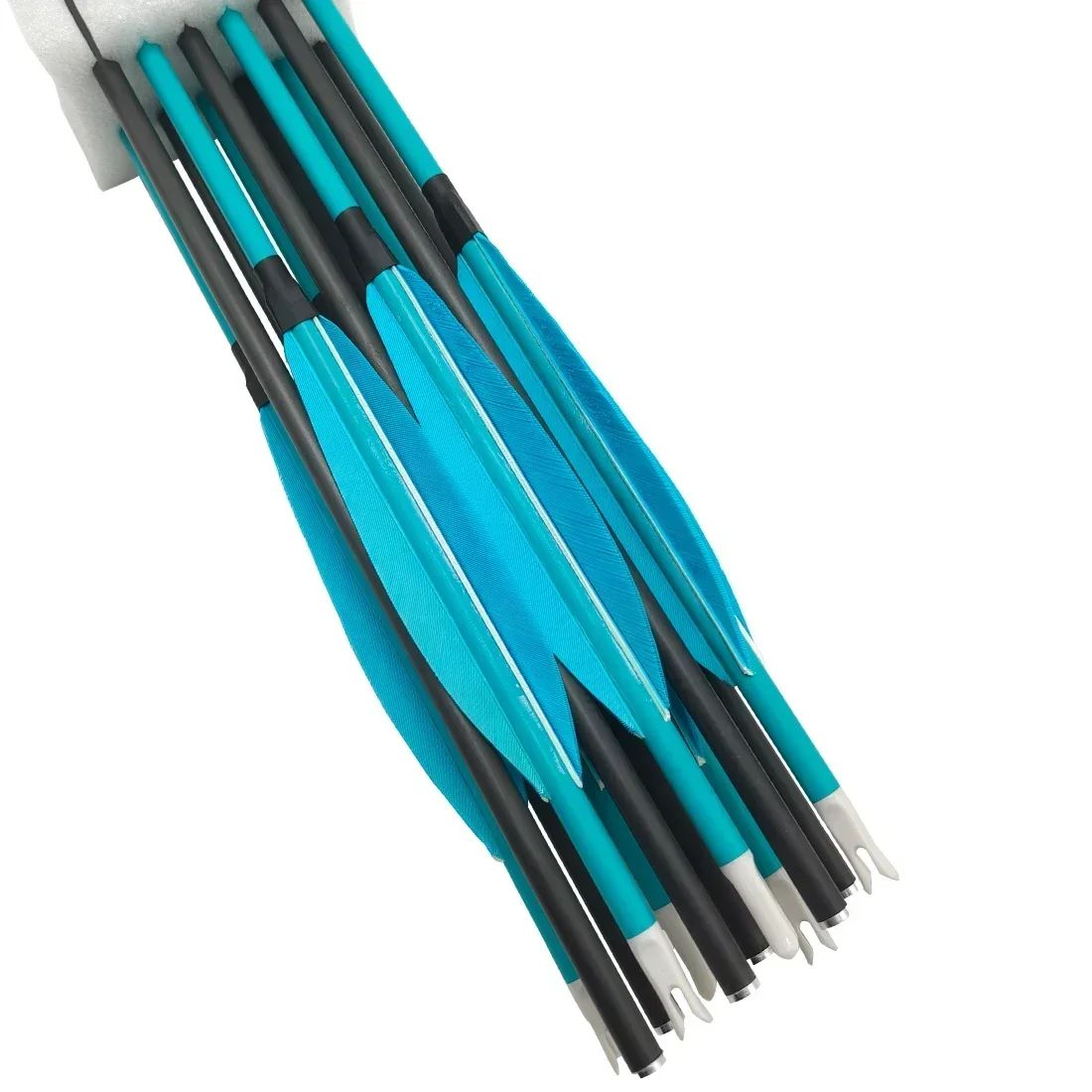 12 Uds flechas de carbono puro 5 pulgadas plátano pavo pluma compuesto arco recurvo caza ID6.2MM SP300-800 - imagen 4