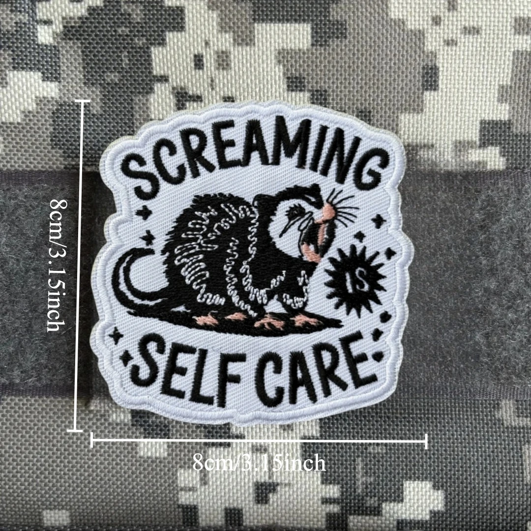 Parche de gambá para cuidado personal, insignia de moral táctica, parches de gancho y bucle bordados para ropa, mochila, pegatina militar - imagen 2