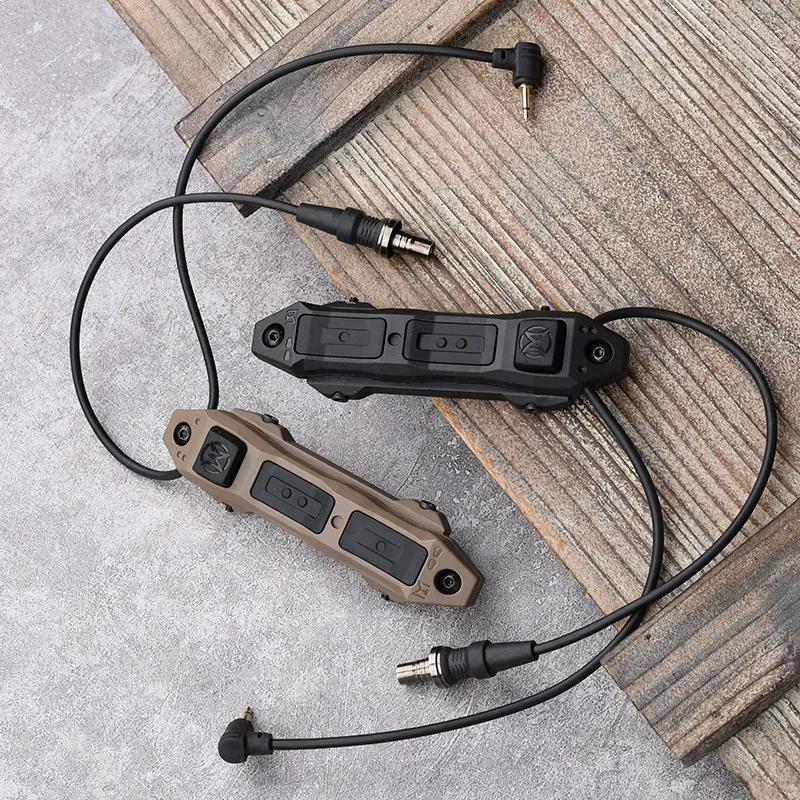 Interruptor de presión táctico WADSN Airsoft para DBAL A2 PEQ-15 NGAL M600 M300 linterna remota botón de interruptor de doble función - imagen 4