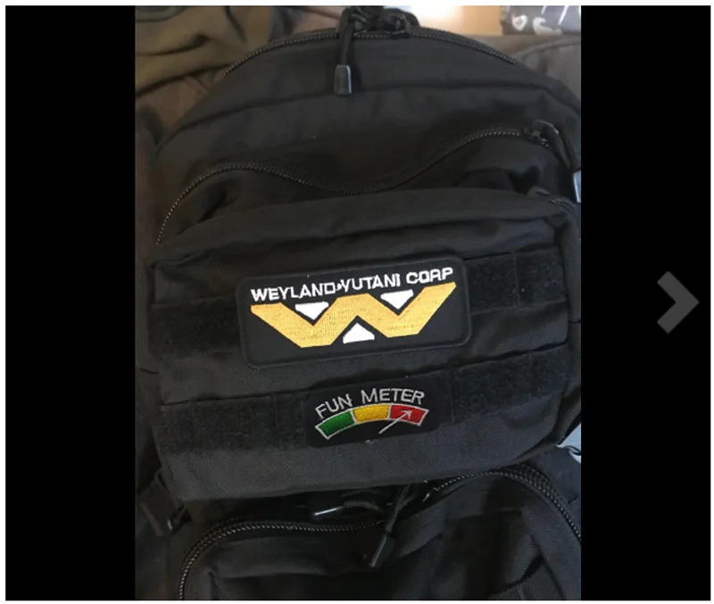 Pegatina de tela con indicador de combustible, parche táctico de costura bordado para ropa, gancho y anillo, parches militares en anillo de ropa - imagen 5