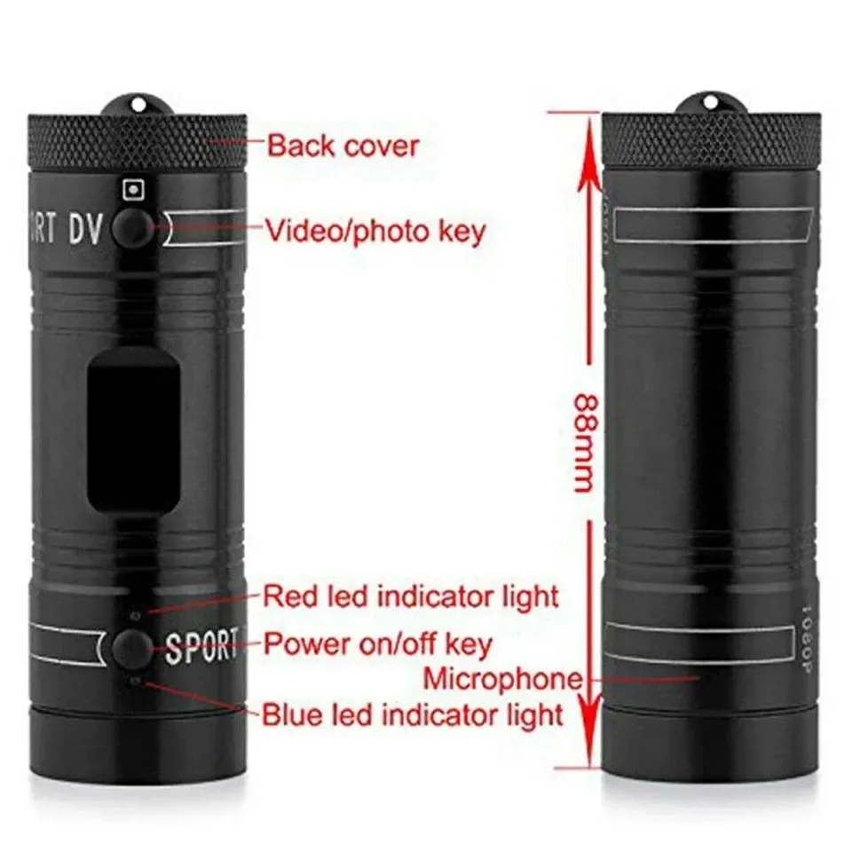 Cámara de acción F9 HD 1080P para casco de motocicleta y bicicleta, videocámara para deportes al aire libre, vídeo DV, grabadora de Audio DVR, cámara de salpicadero para coche y bicicleta - imagen 5