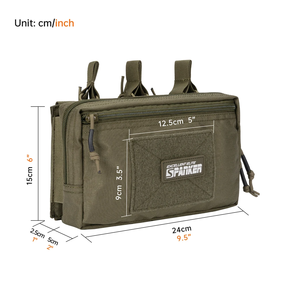 Bolsas tácticas Molle Triple para revistas con bolsa de accesorios, bolsa abierta para revistas, bolsas de accesorios para juegos de Paintball - imagen 2