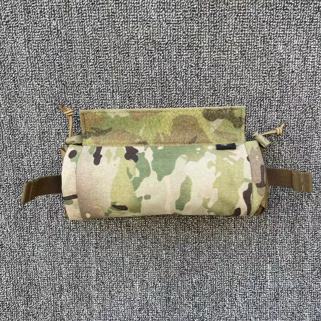 Paquete de accesorios de chaleco táctico, Rollo colgante, paquete médico, Camuflaje Mc