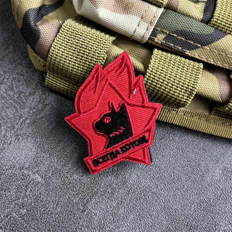 Parche táctico bordado de gato – insignia militar con gancho y bucle - imagen 2