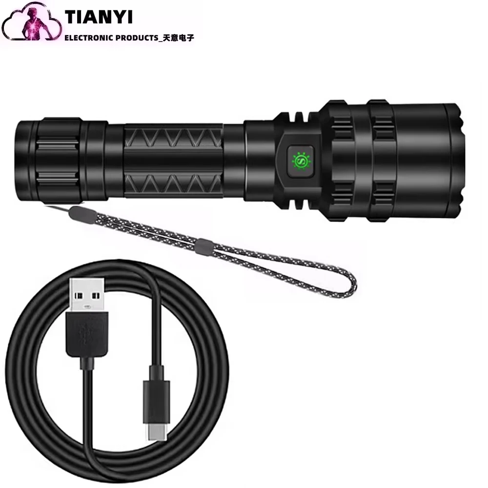 Linterna con lúmenes altos, luz táctica recargable, montaje Picatinny, interruptor de presión, larga distancia, zoom de 30W, L2 - imagen 5